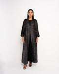 Crimson – Velvet Suede Wrap Abaya