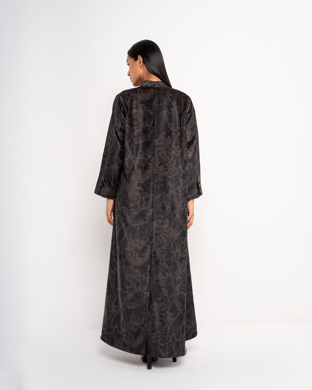 Crimson – Velvet Suede Wrap Abaya