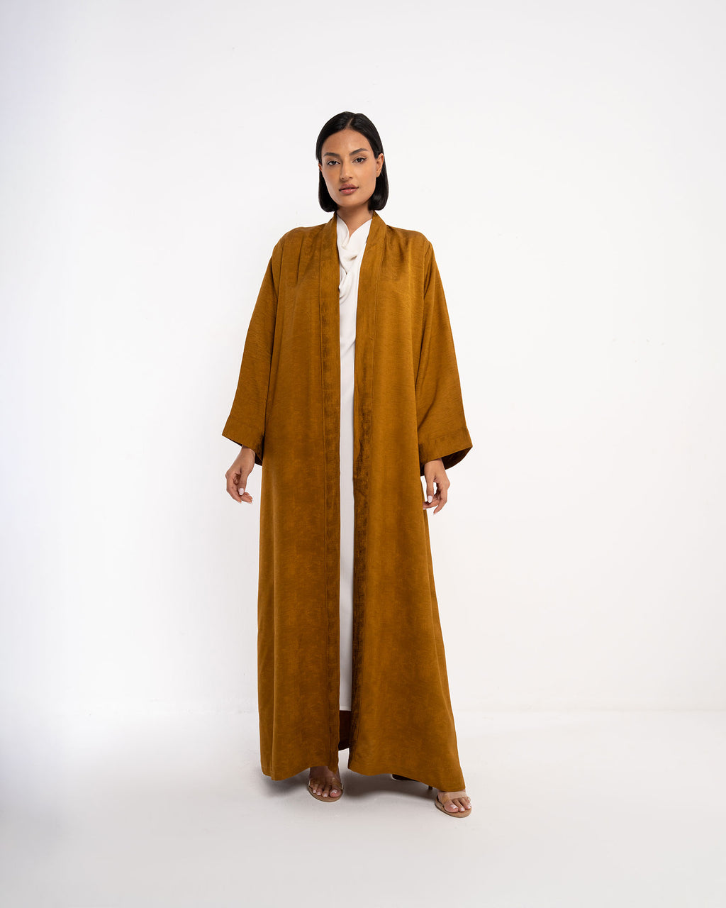 Brass – Embosed Flared Abaya