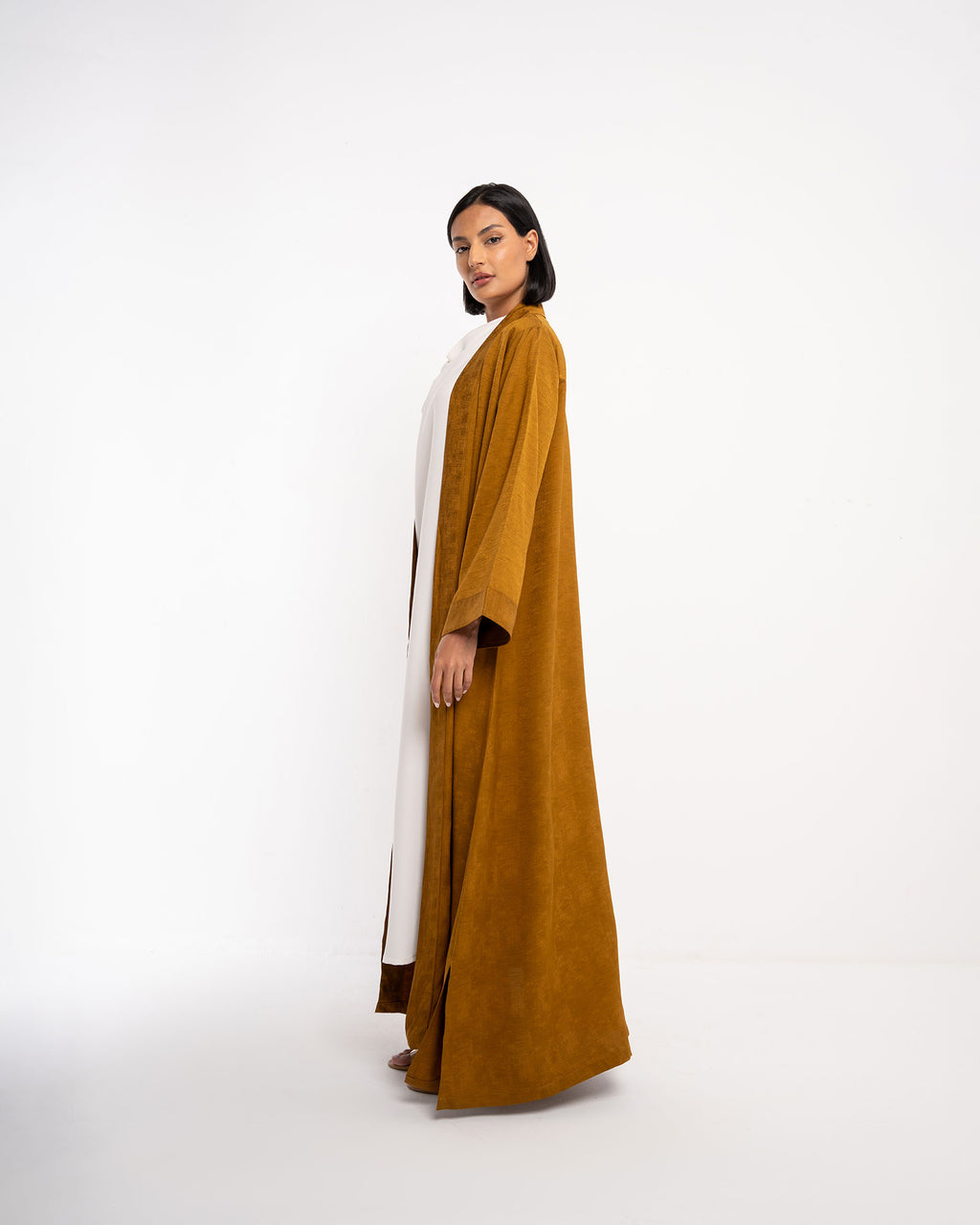 Brass – Embosed Flared Abaya