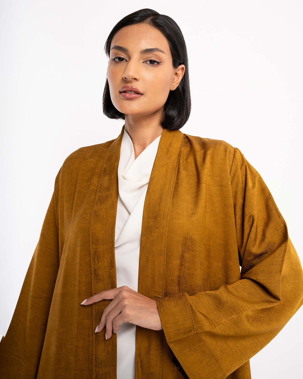 Brass – Embosed Flared Abaya