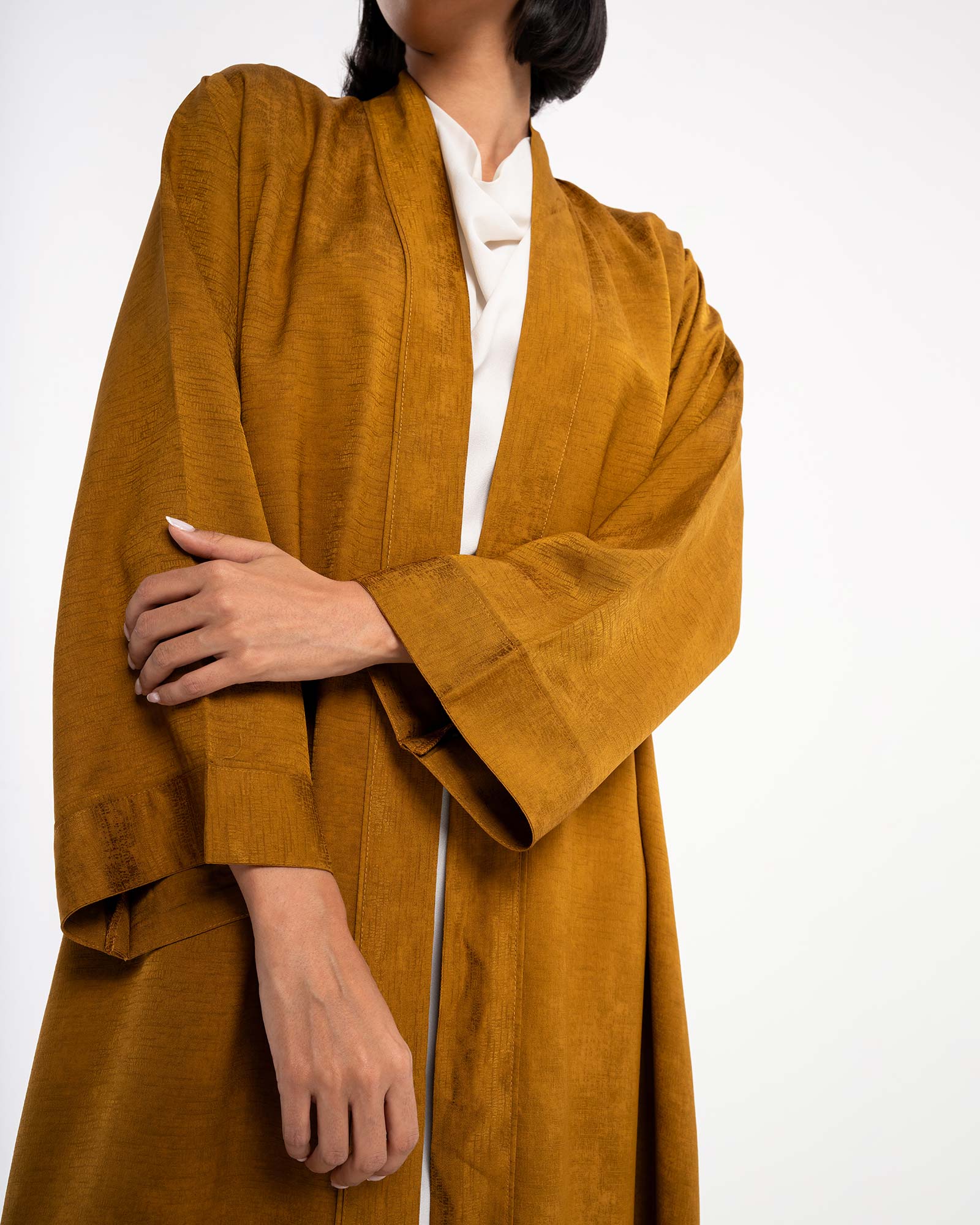 Brass – Embosed Flared Abaya