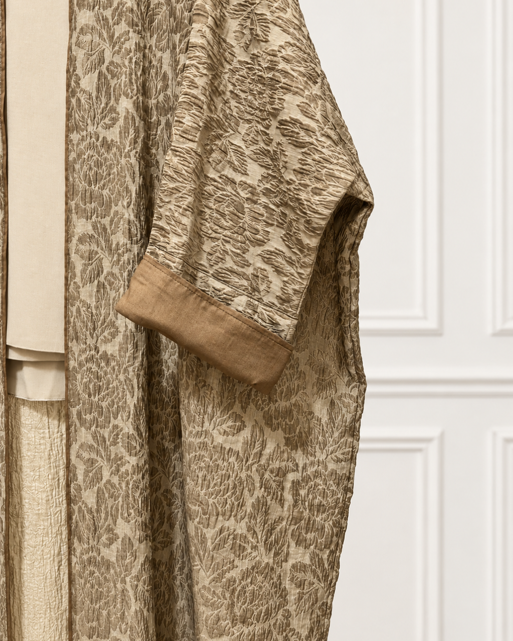 Sunset – Crinkle Viscose Linen Bisht Abaya