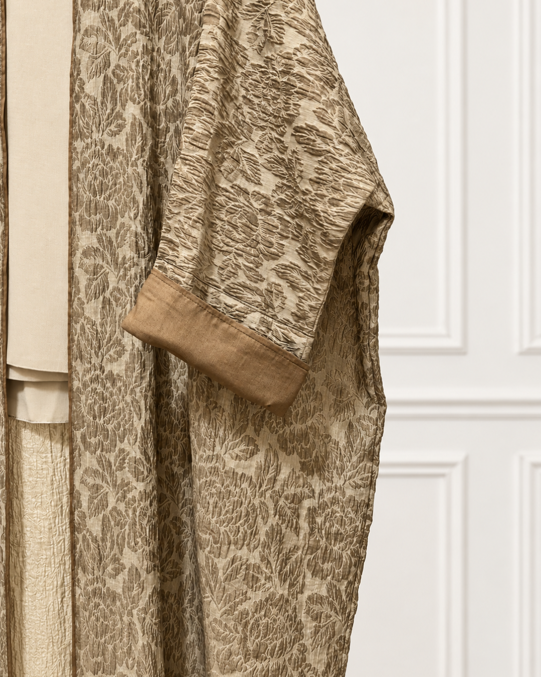 Sunset – Crinkle Viscose Linen Bisht Abaya