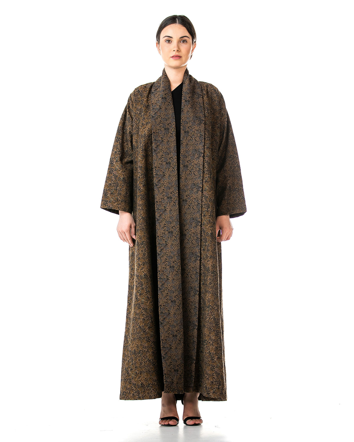 Praline – Printed Thick Cotton A-Line Abaya