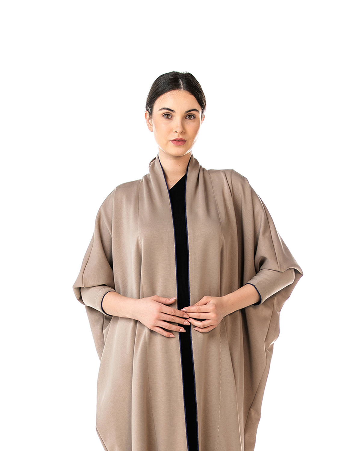 Stone – Jersey Cotton Bisht Abaya