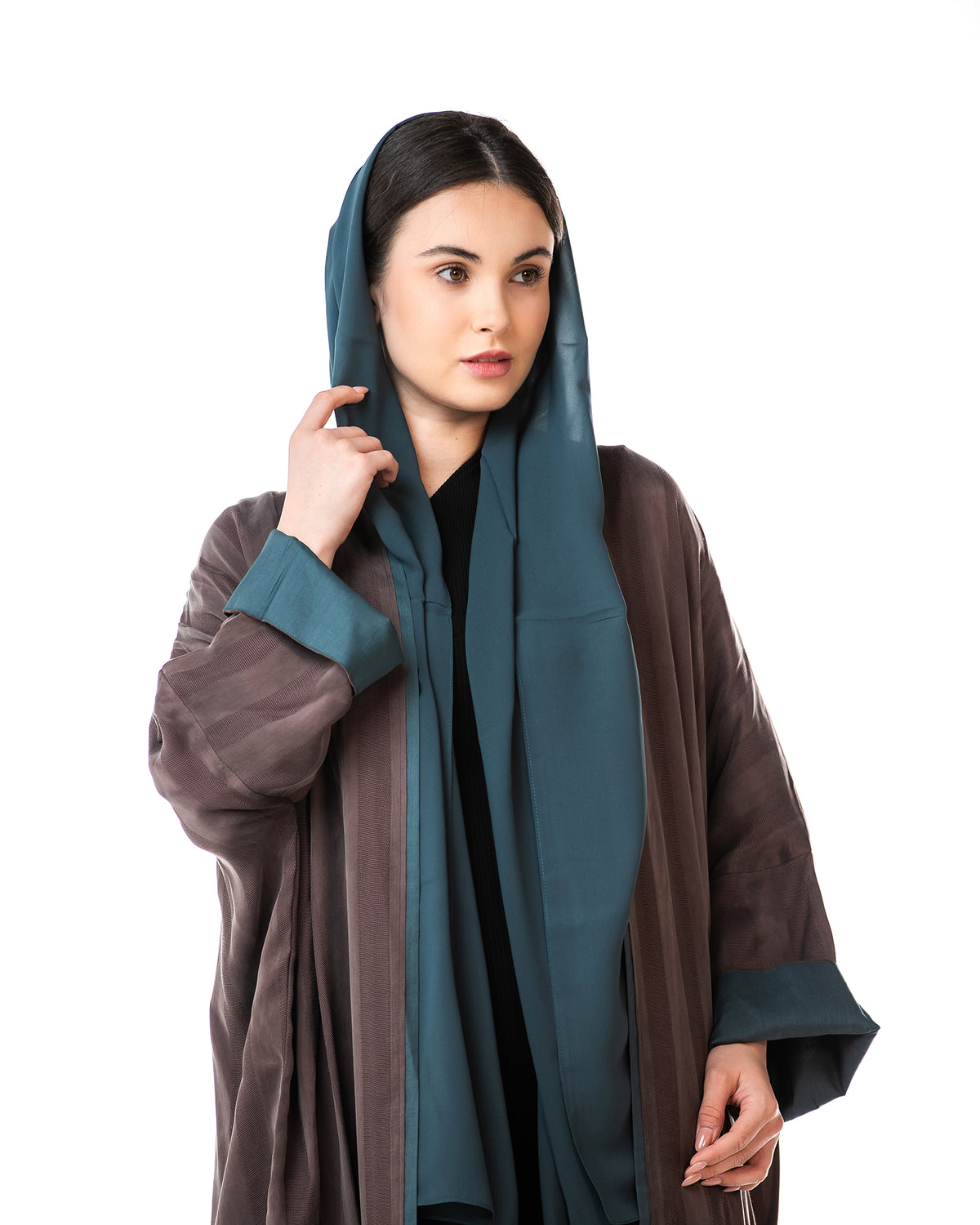 Melody 2.0 – Textured Washed Silk Kaftan Abaya