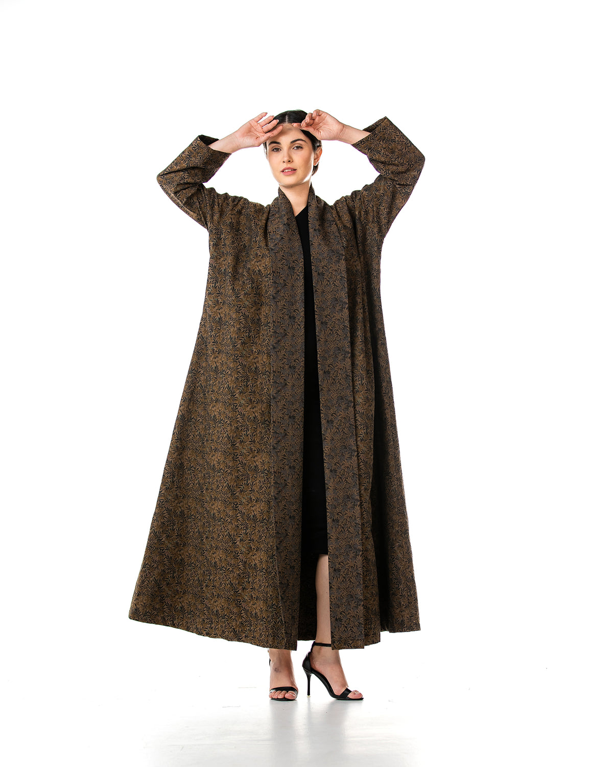 Praline – Printed Thick Cotton A-Line Abaya