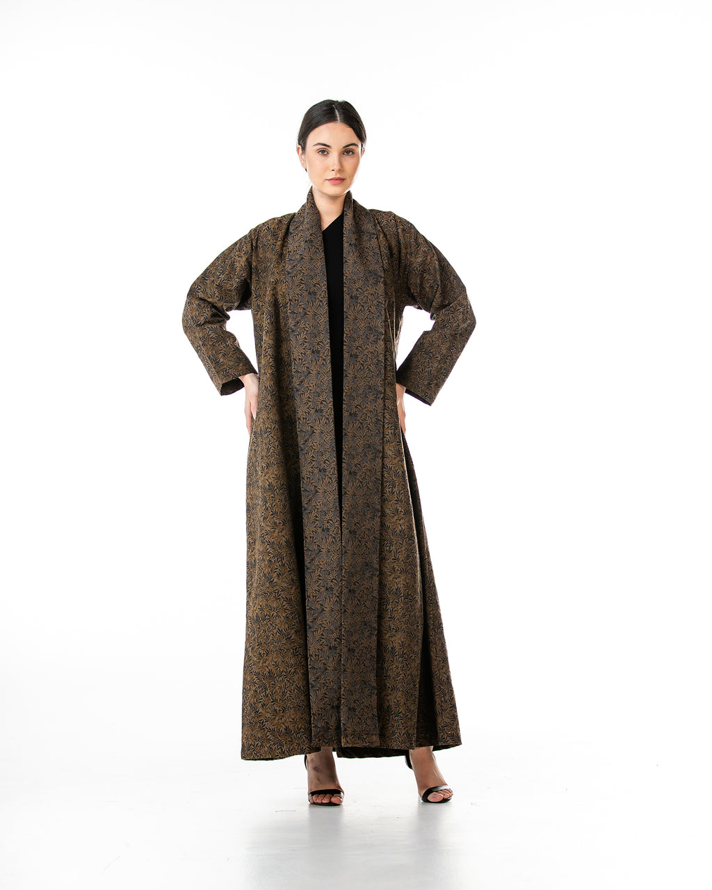 Praline – Printed Thick Cotton A-Line Abaya