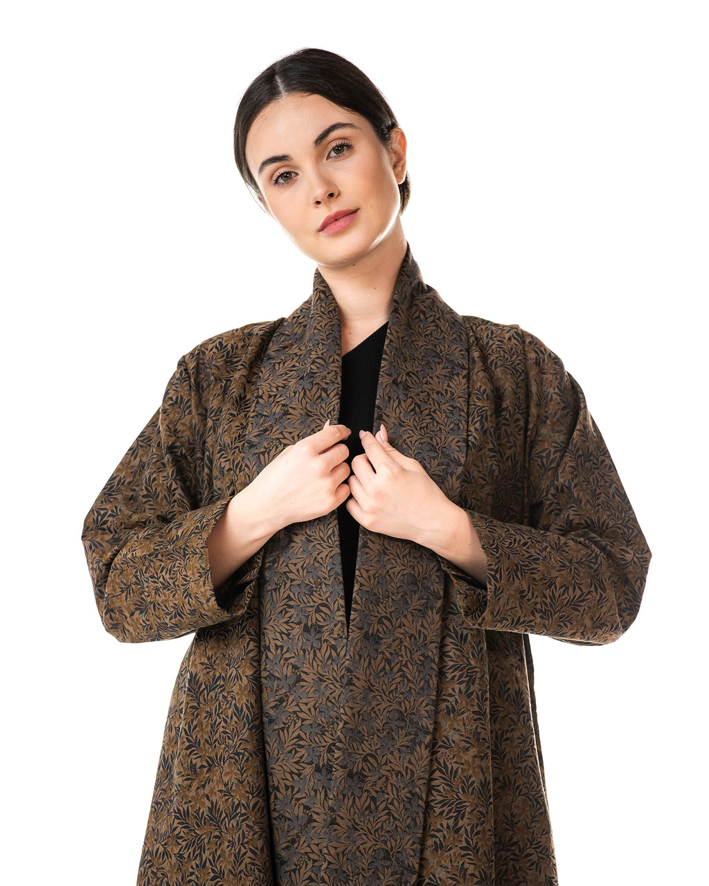 Praline – Printed Thick Cotton A-Line Abaya