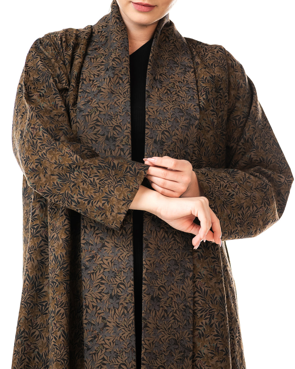 Praline – Printed Thick Cotton A-Line Abaya