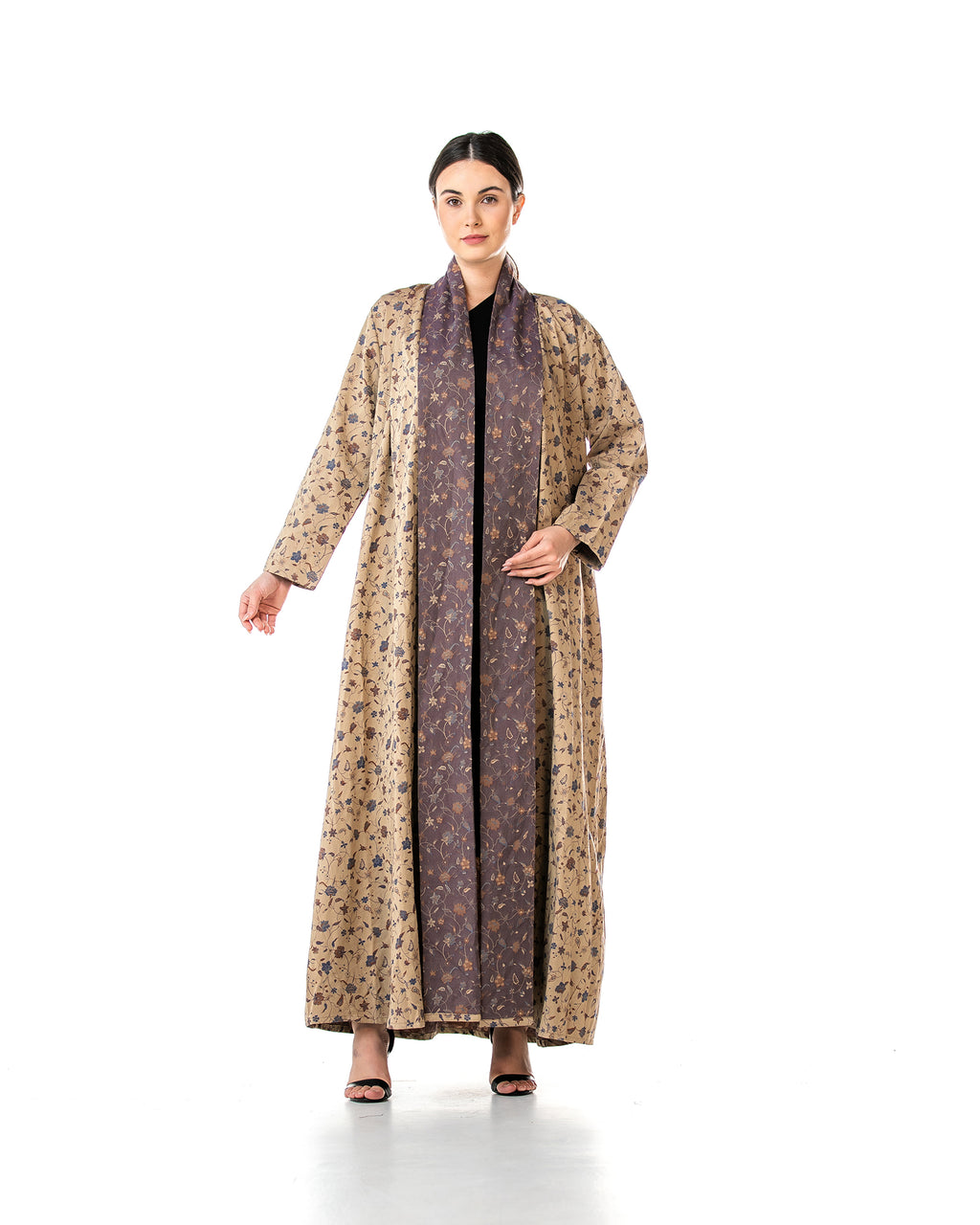 Praline 2.0 – Printed Cotton A-Line Abaya