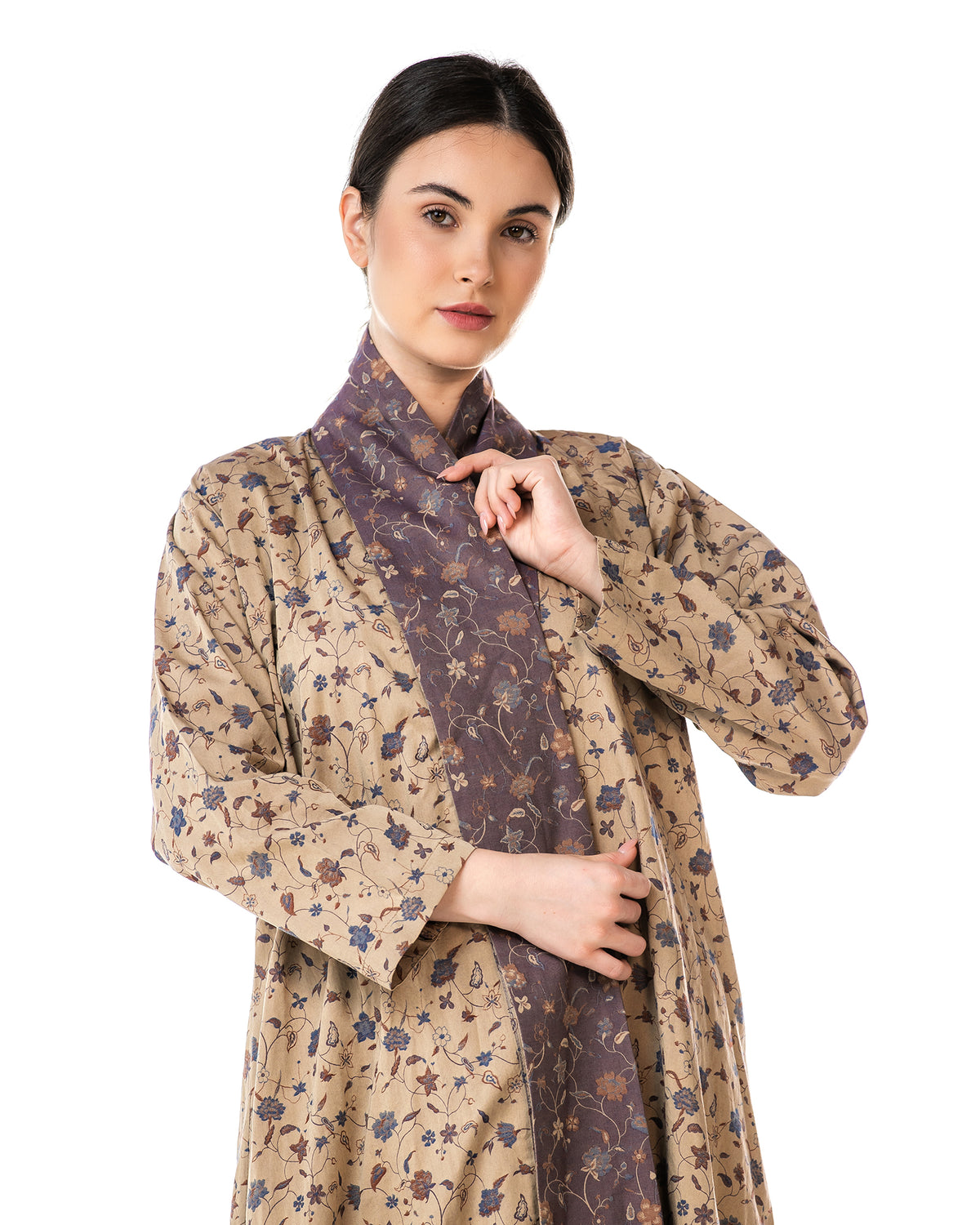Praline 2.0 – Printed Cotton A-Line Abaya