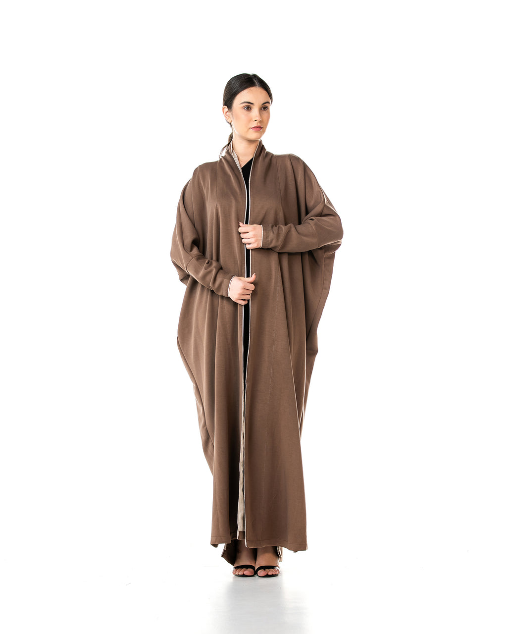 Stone – Jersey Cotton Bisht Abaya