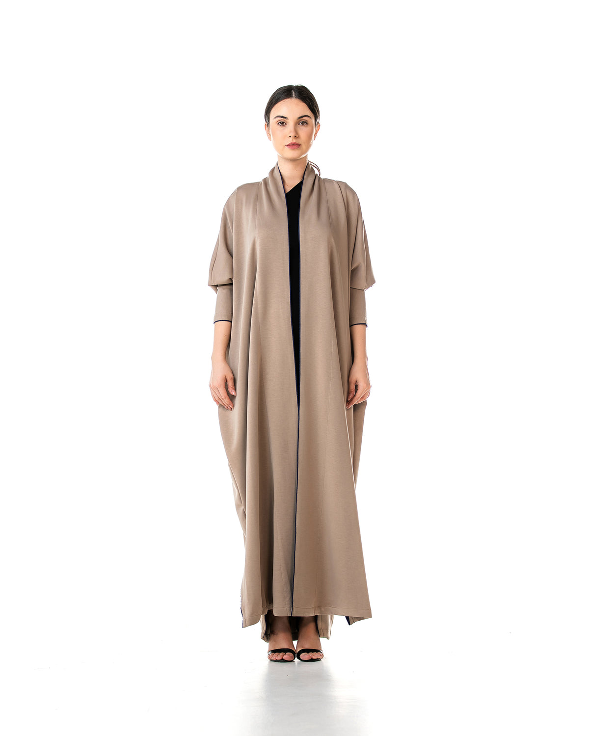 Stone – Jersey Cotton Bisht Abaya