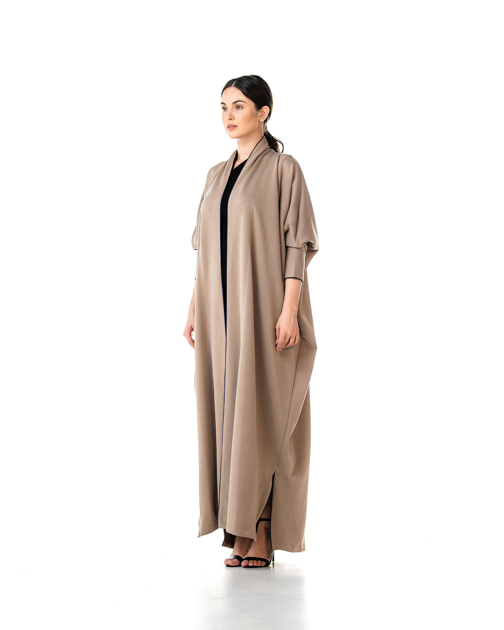 Stone – Jersey Cotton Bisht Abaya