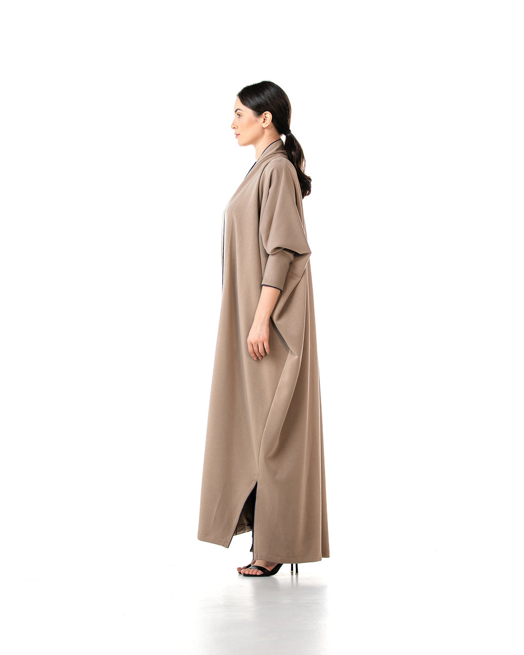 Stone – Jersey Cotton Bisht Abaya