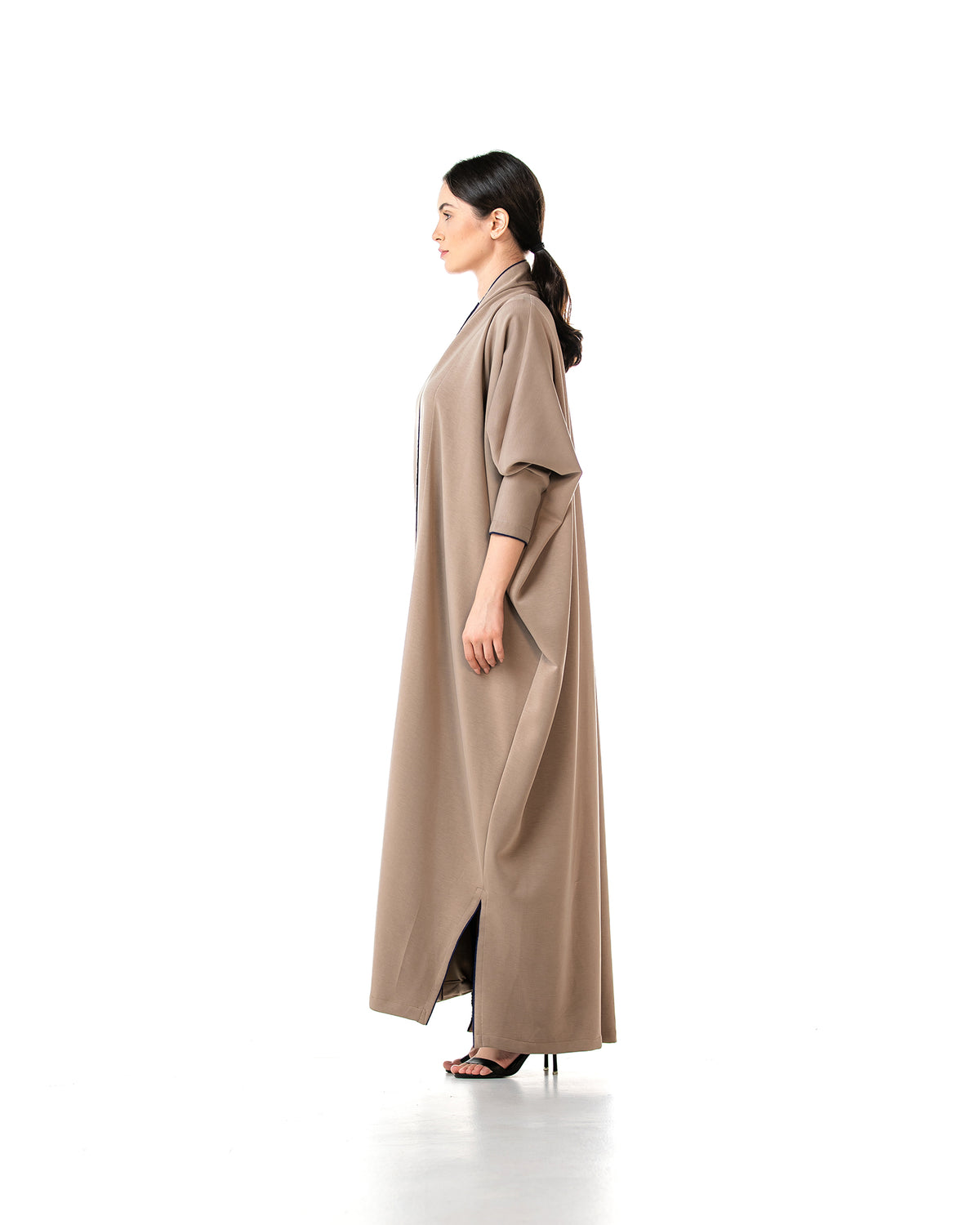 Stone – Jersey Cotton Bisht Abaya