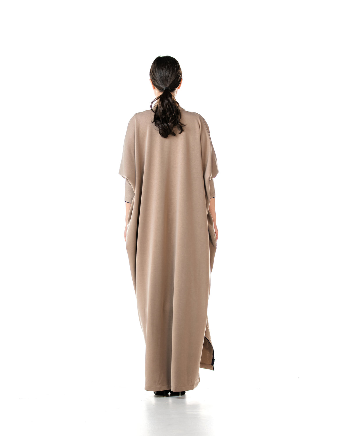 Stone – Jersey Cotton Bisht Abaya