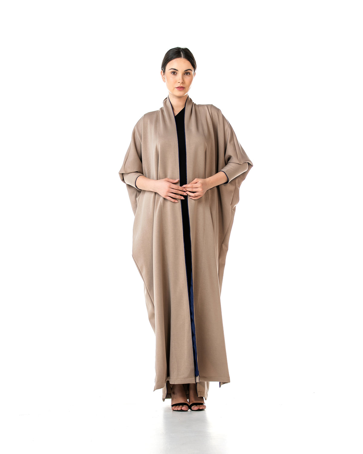 Stone – Jersey Cotton Bisht Abaya
