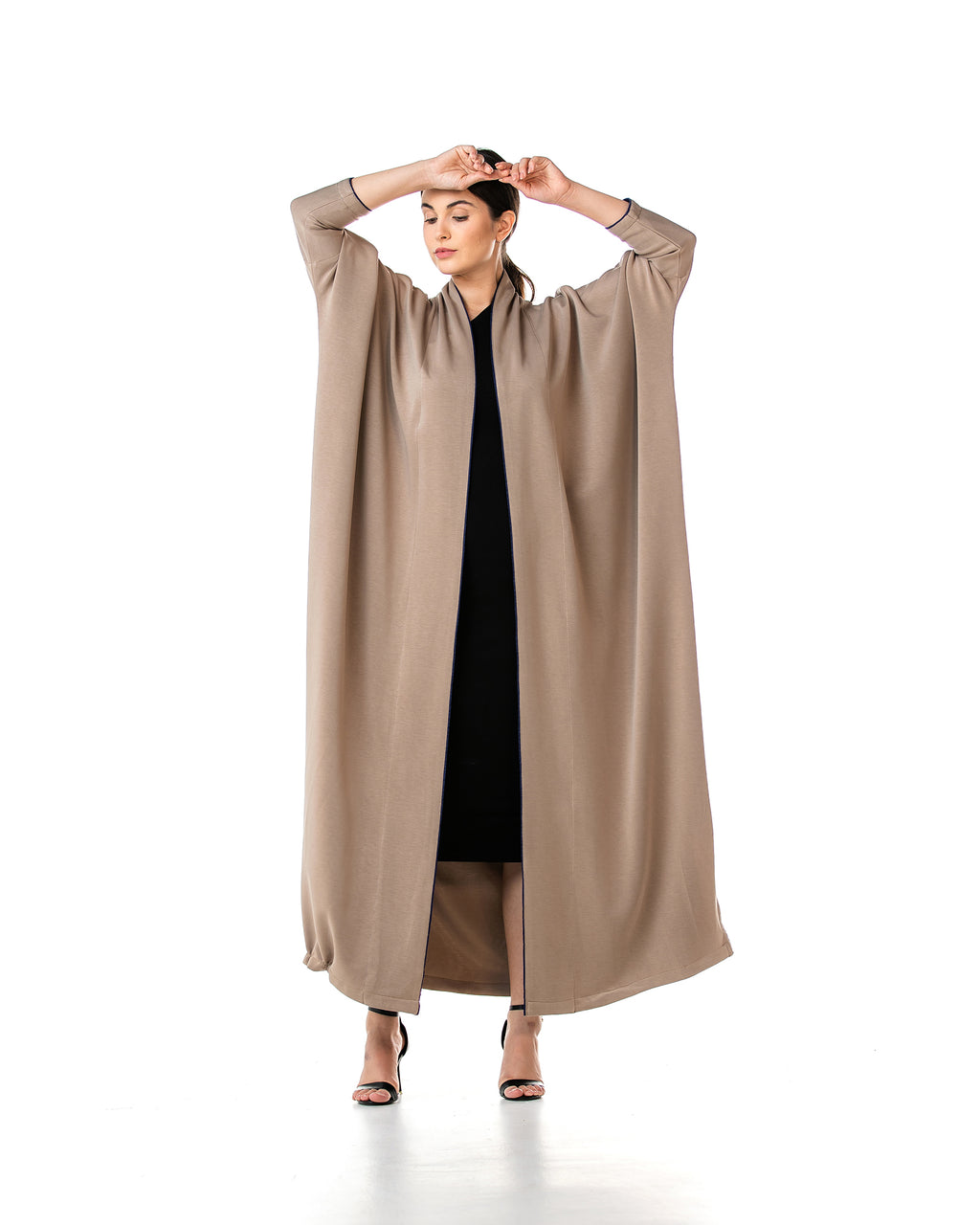 Stone – Jersey Cotton Bisht Abaya