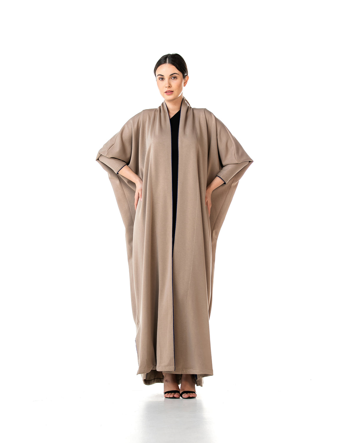 Stone – Jersey Cotton Bisht Abaya
