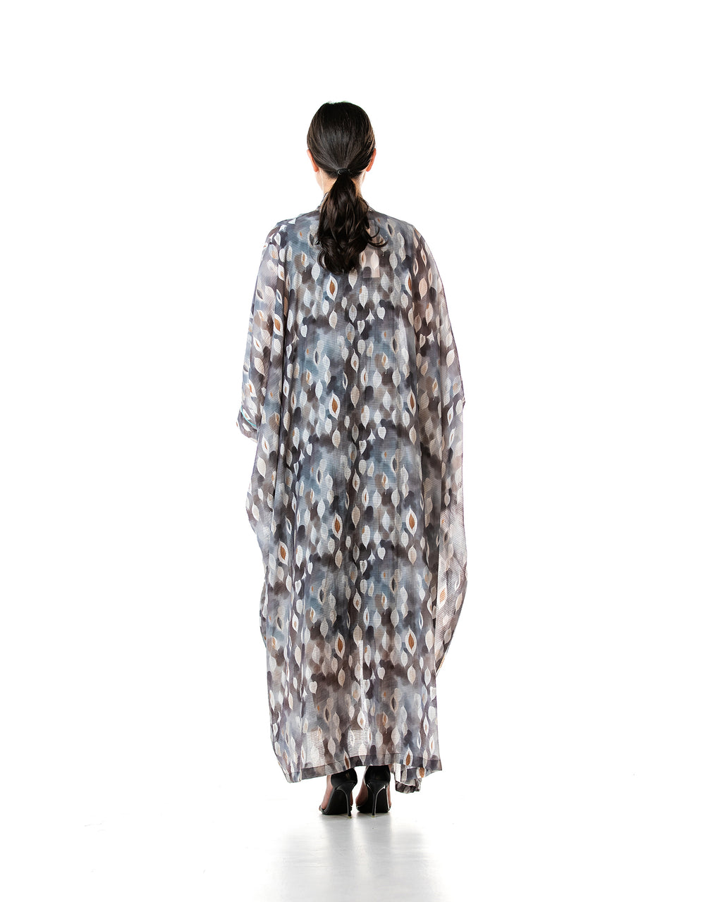 Fig – Printed Chiffon Cotton Bisht Abaya