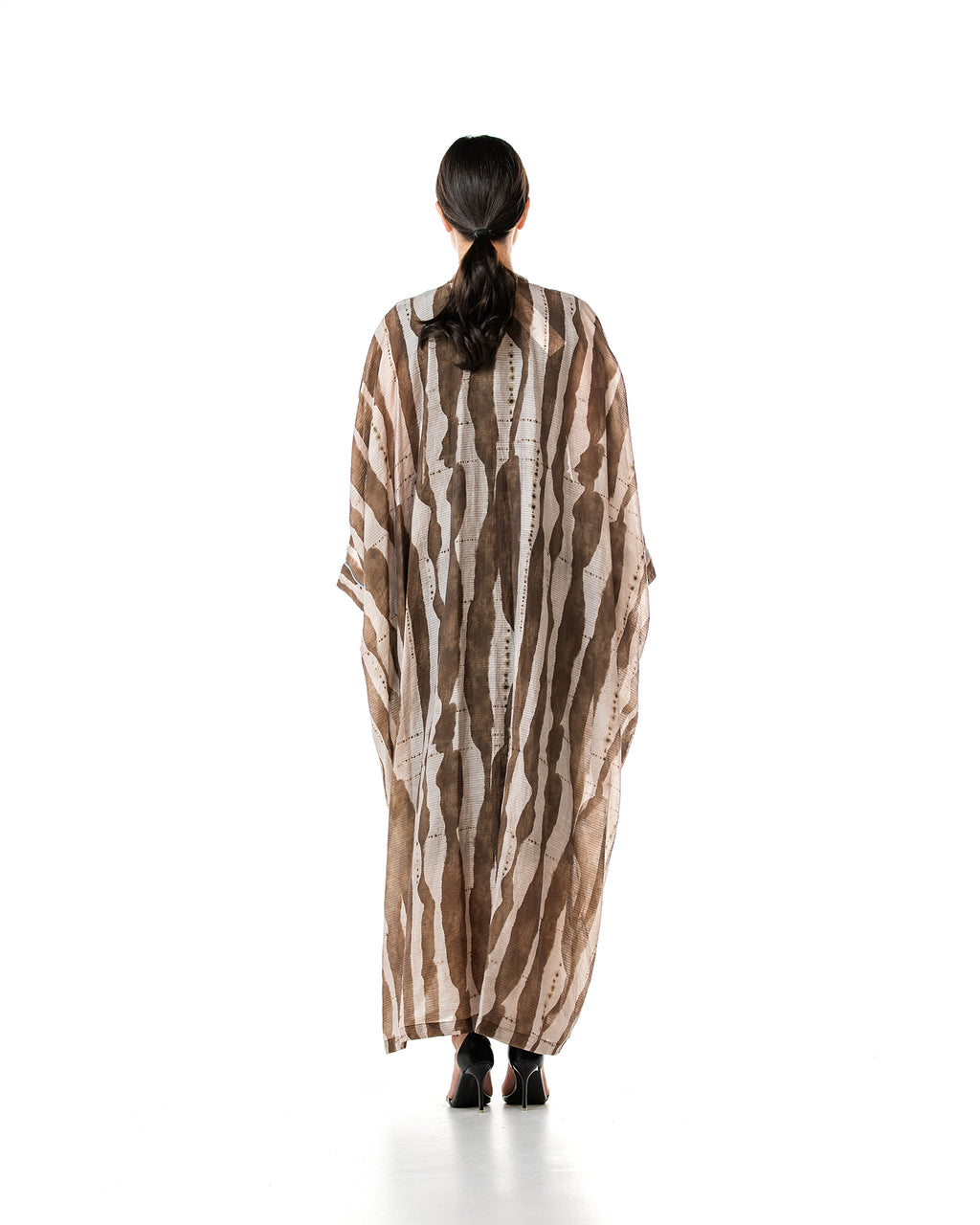 Fig – Printed Chiffon Cotton Bisht Abaya