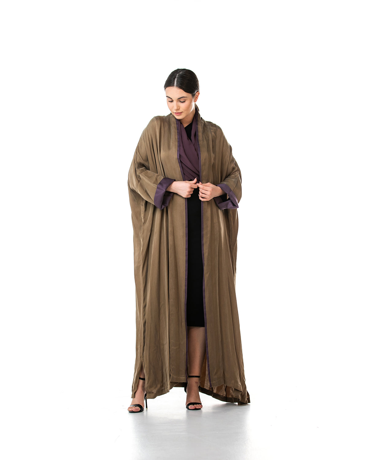 Melody 2.0 – Textured Washed Silk Kaftan Abaya