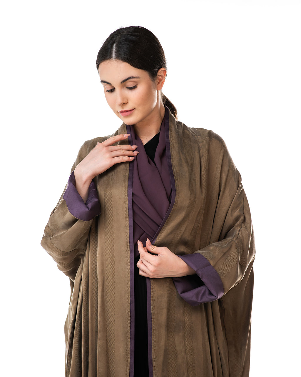 Melody 2.0 – Textured Washed Silk Kaftan Abaya