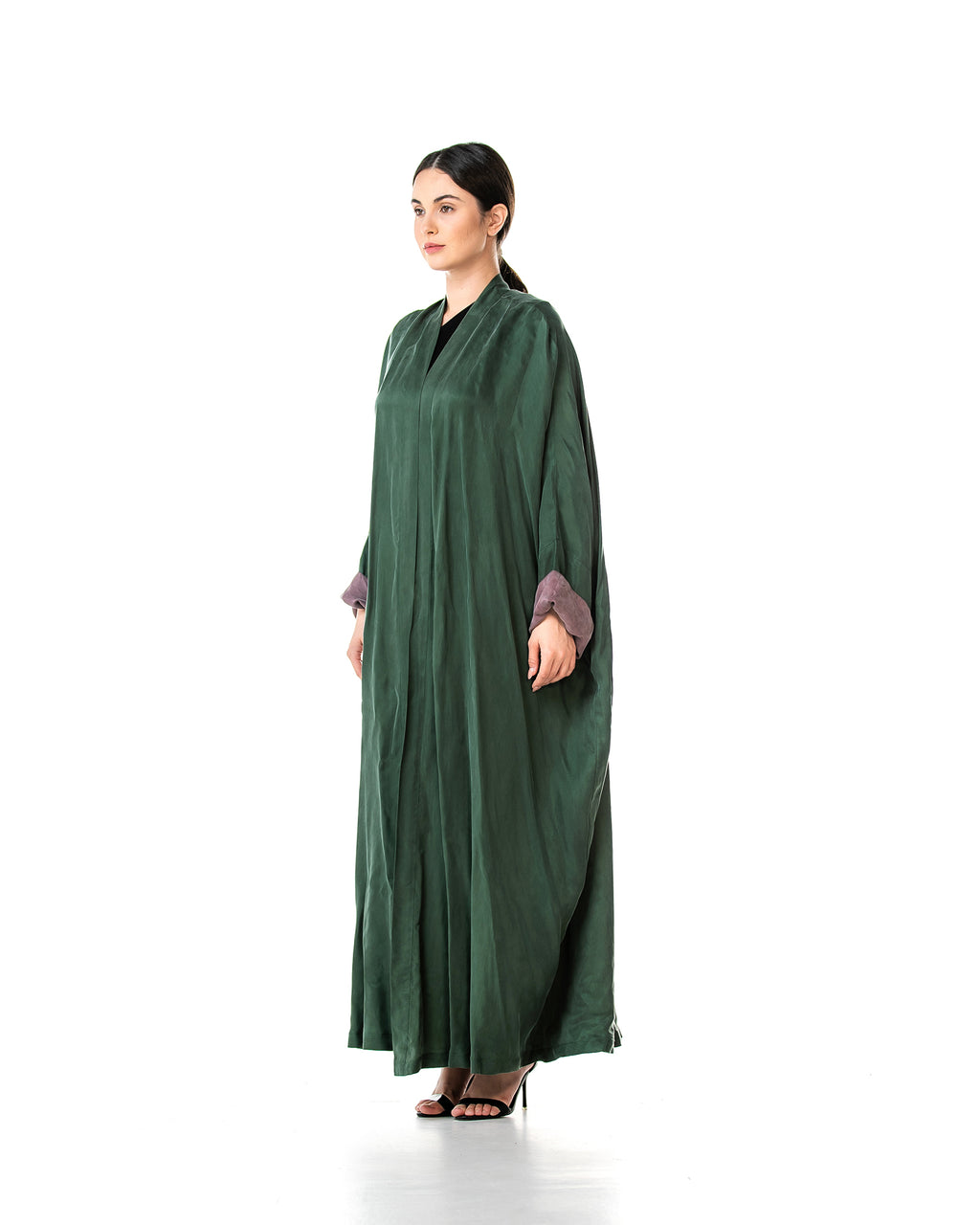 Maya Lux – Washed Silk Kaftan Bisht Abaya