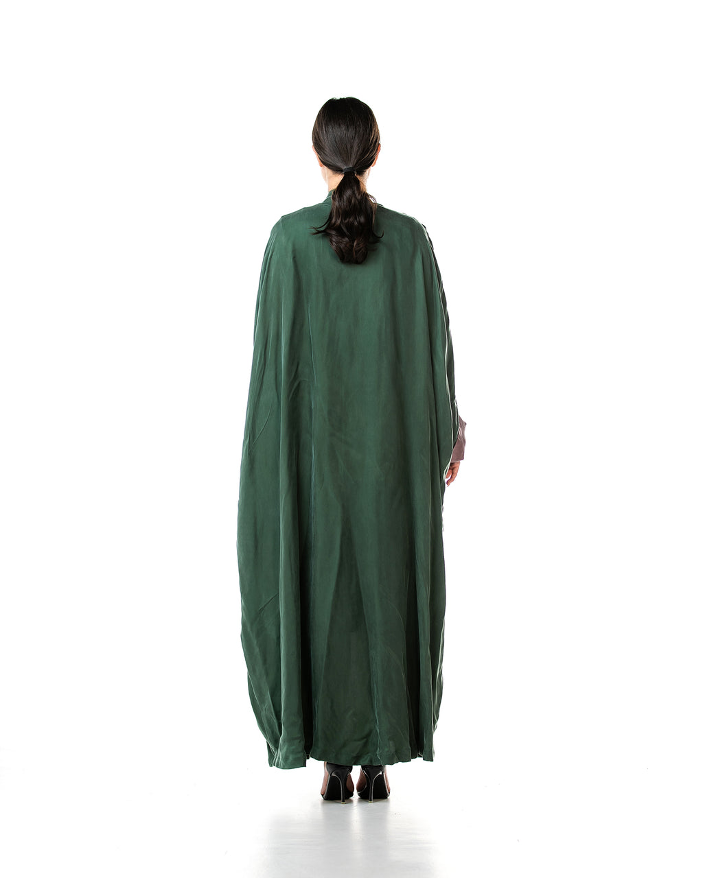 Maya Lux – Washed Silk Kaftan Bisht Abaya