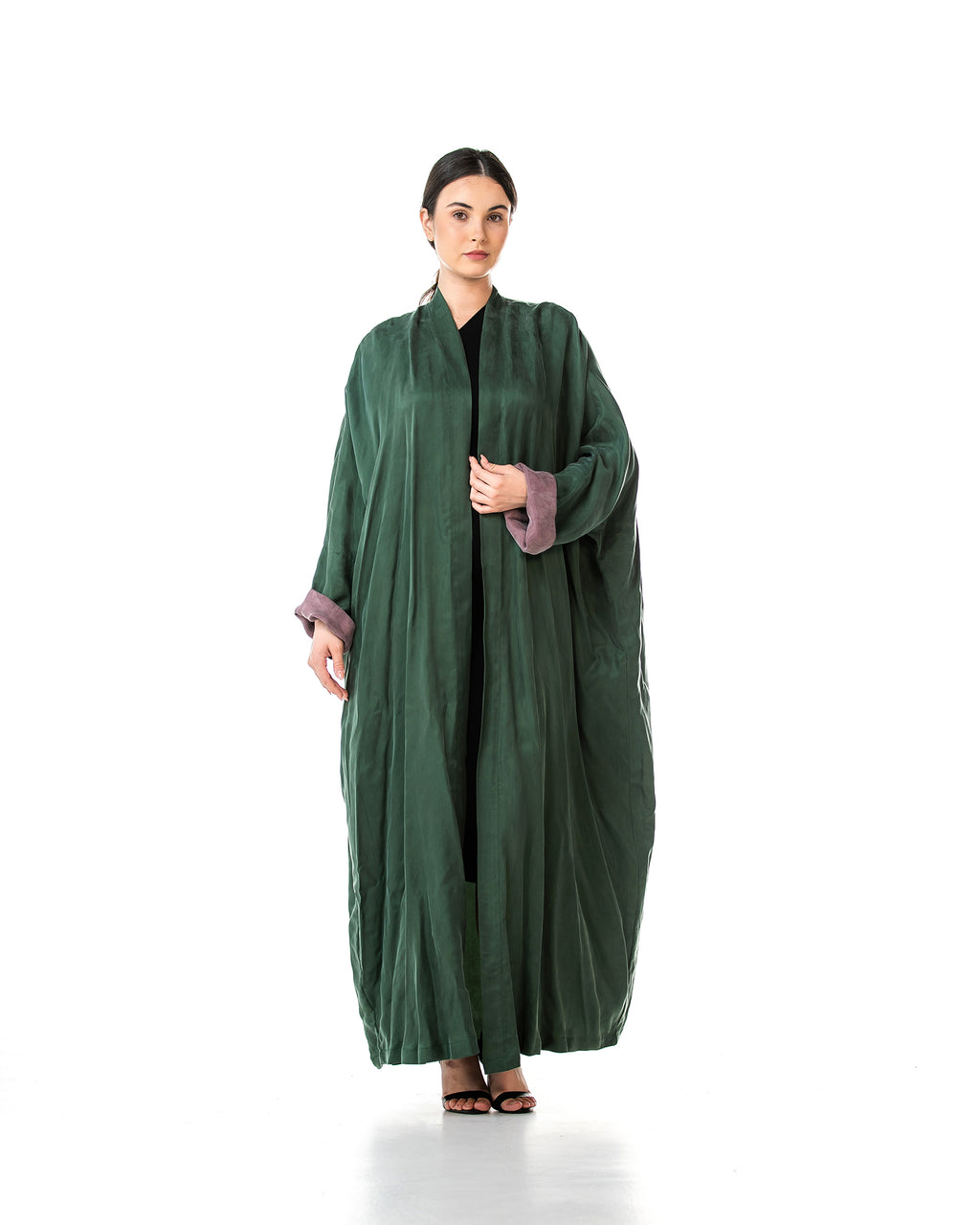 Maya Lux – Washed Silk Kaftan Bisht Abaya