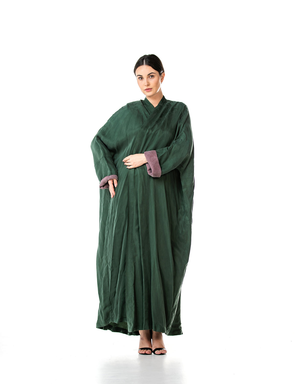 Maya Lux – Washed Silk Kaftan Bisht Abaya