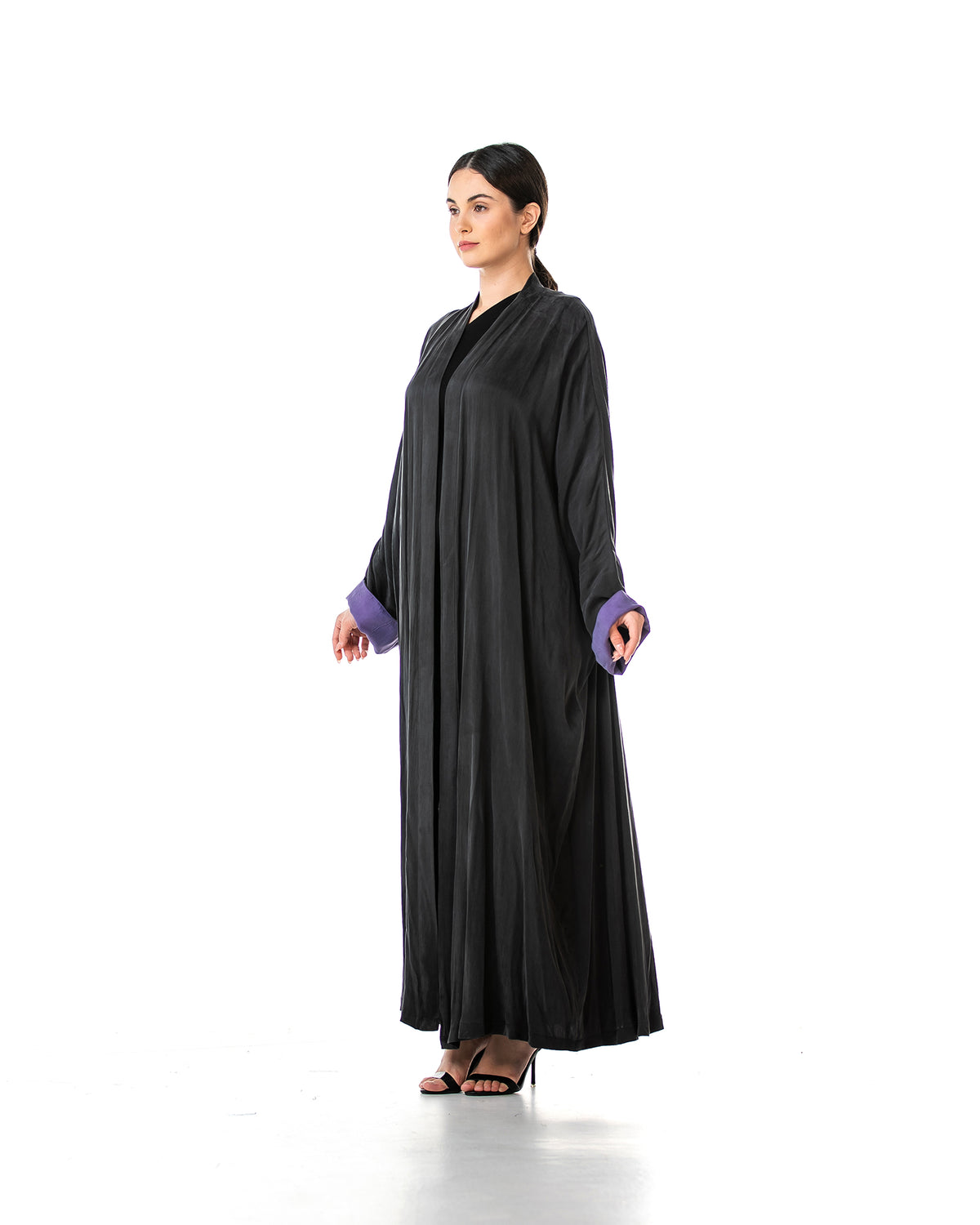 Maya Lux – Washed Silk Kaftan Bisht Abaya