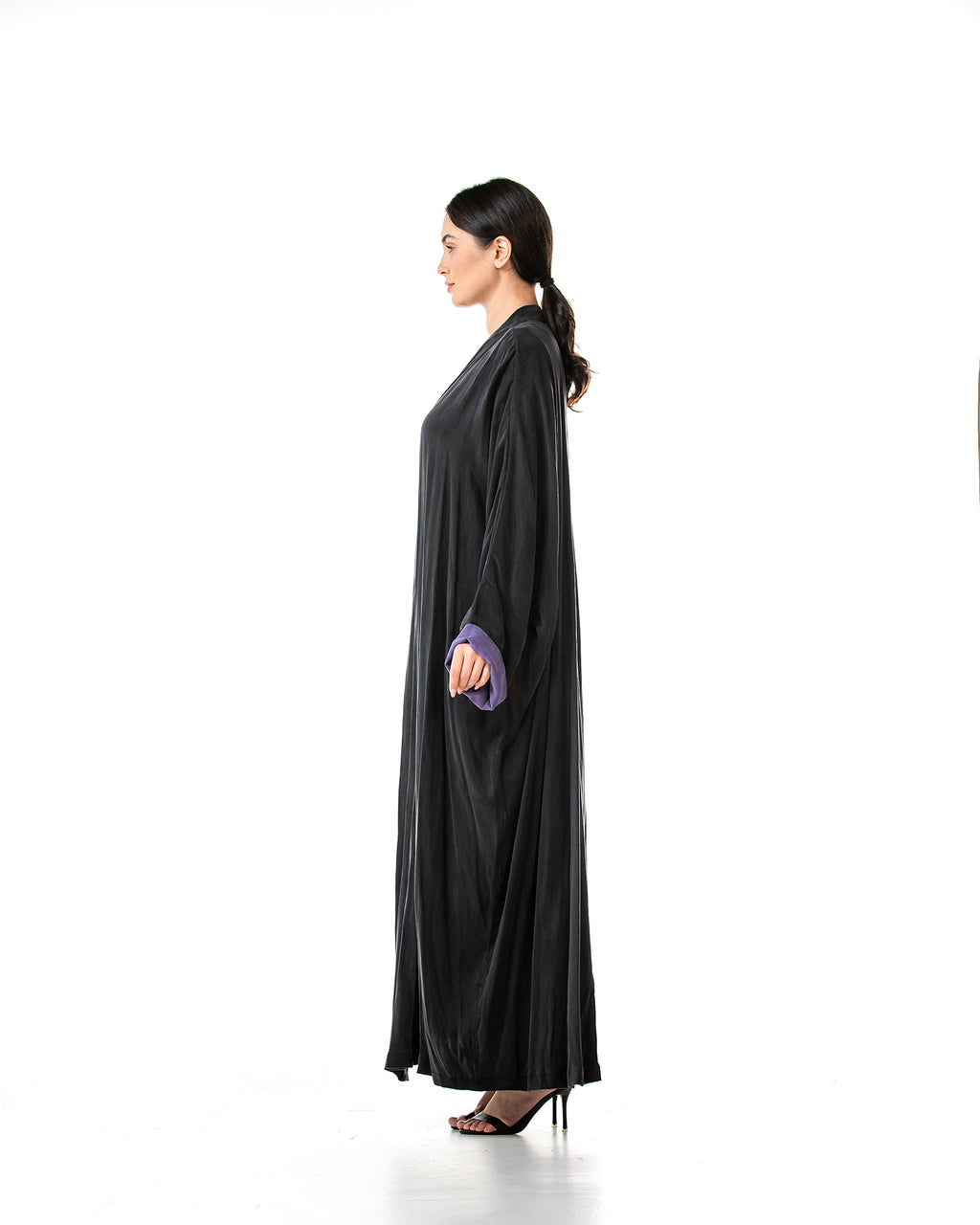 Maya Lux – Washed Silk Kaftan Bisht Abaya