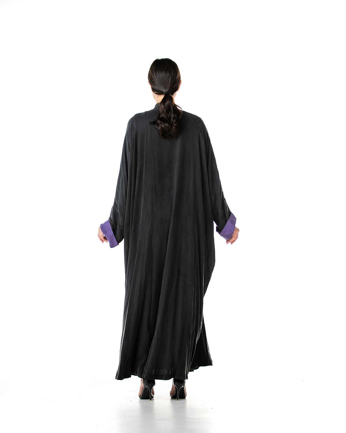 Maya Lux – Washed Silk Kaftan Bisht Abaya