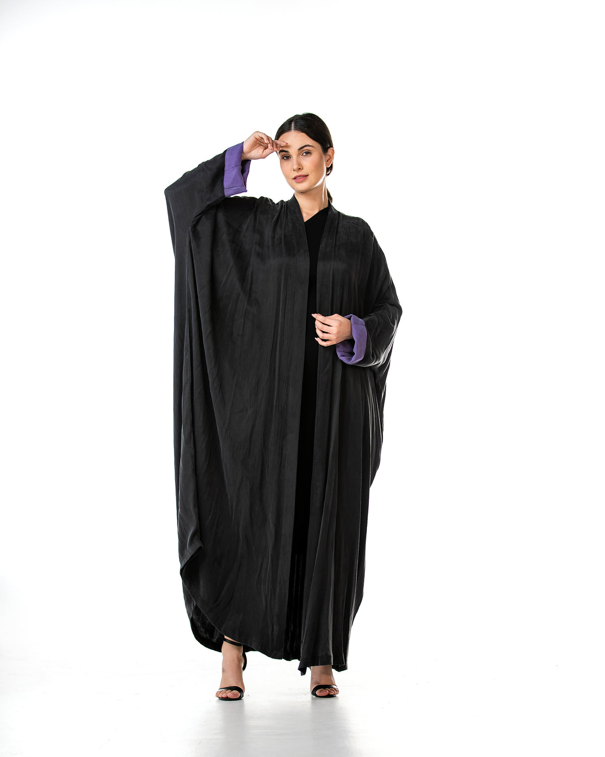 Maya Lux – Washed Silk Kaftan Bisht Abaya