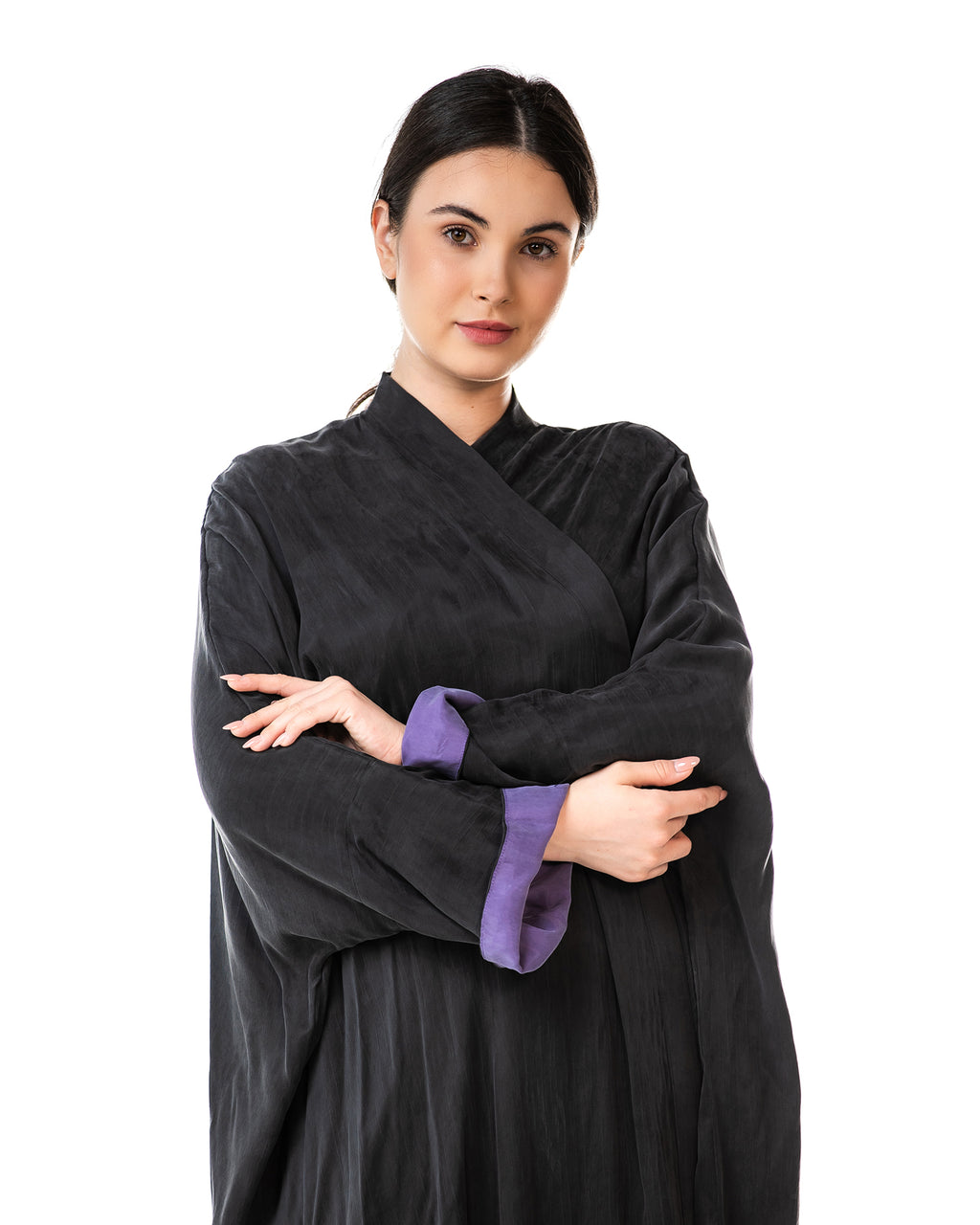 Maya Lux – Washed Silk Kaftan Bisht Abaya