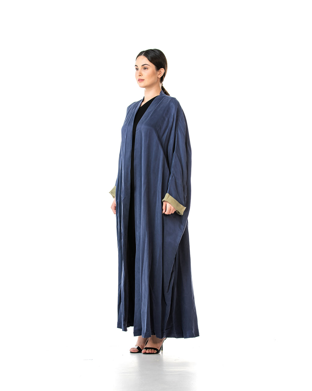 Maya Lux – Washed Silk Kaftan Bisht Abaya