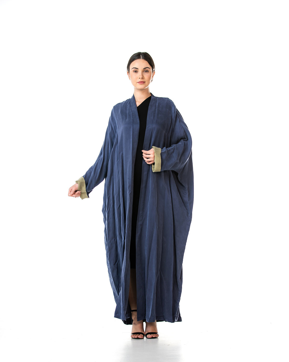 Maya Lux – Washed Silk Kaftan Bisht Abaya