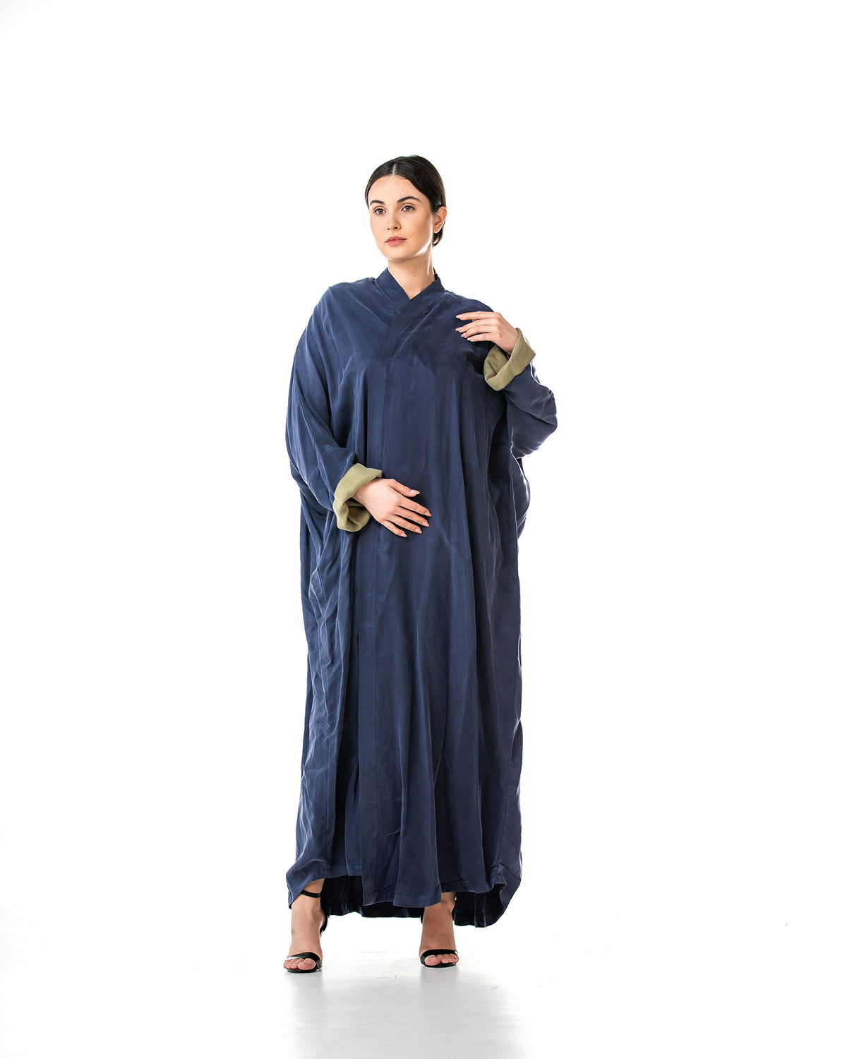 Maya Lux – Washed Silk Kaftan Bisht Abaya