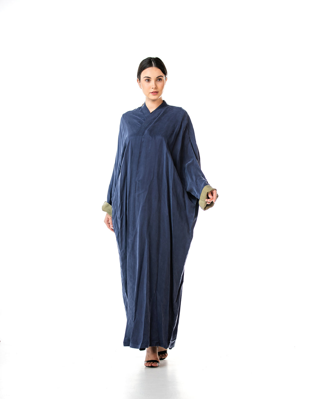 Maya Lux – Washed Silk Kaftan Bisht Abaya