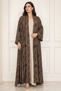 Clara Lux – Textured Washed Silk Flared Abaya