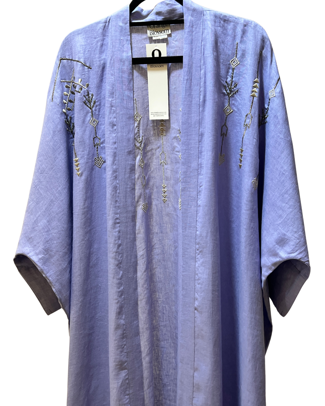 Antalya - Linen Kaftan with Embroidery