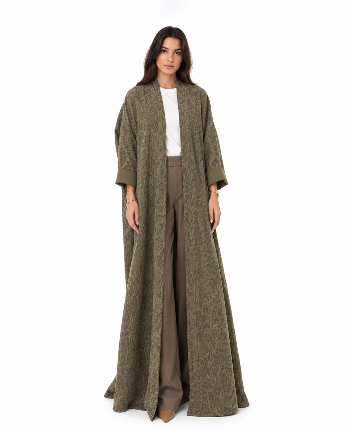 Sunset – Crinkle Viscose Linen Bisht Abaya