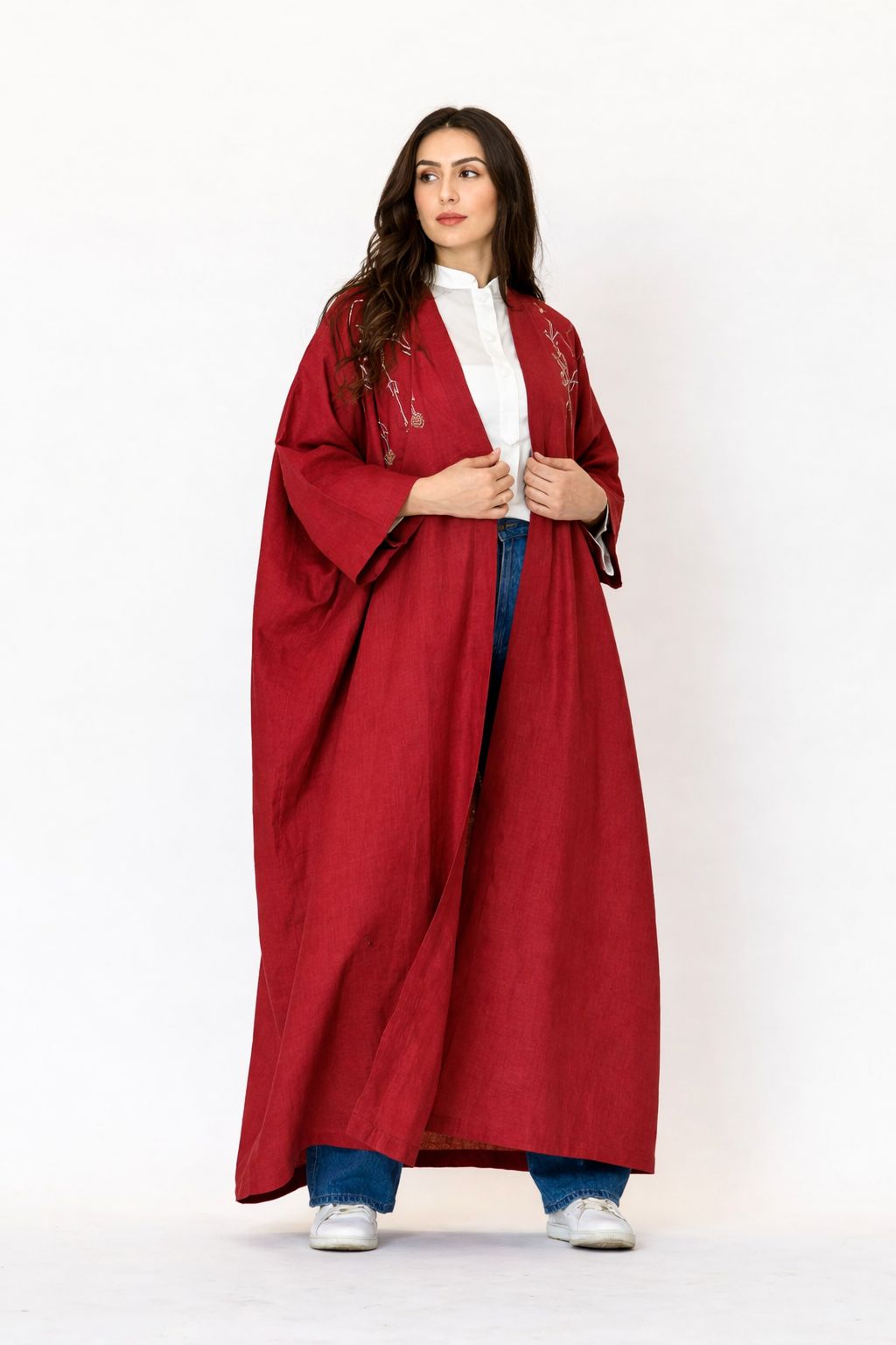 Antalya - Linen Kaftan with Embroidery