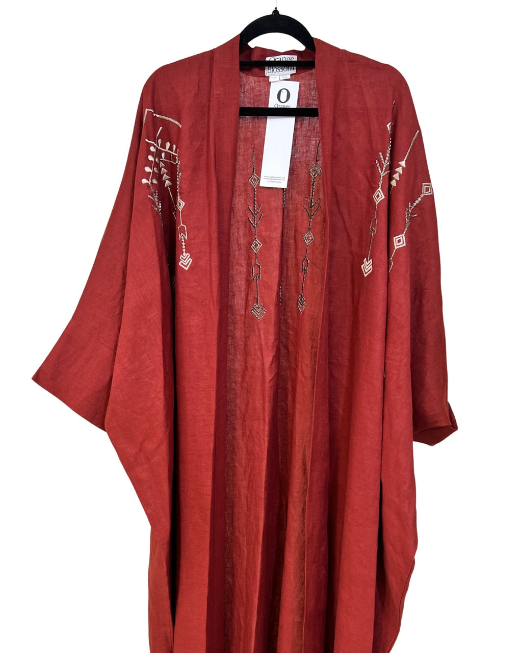 Antalya - Linen Kaftan with Embroidery