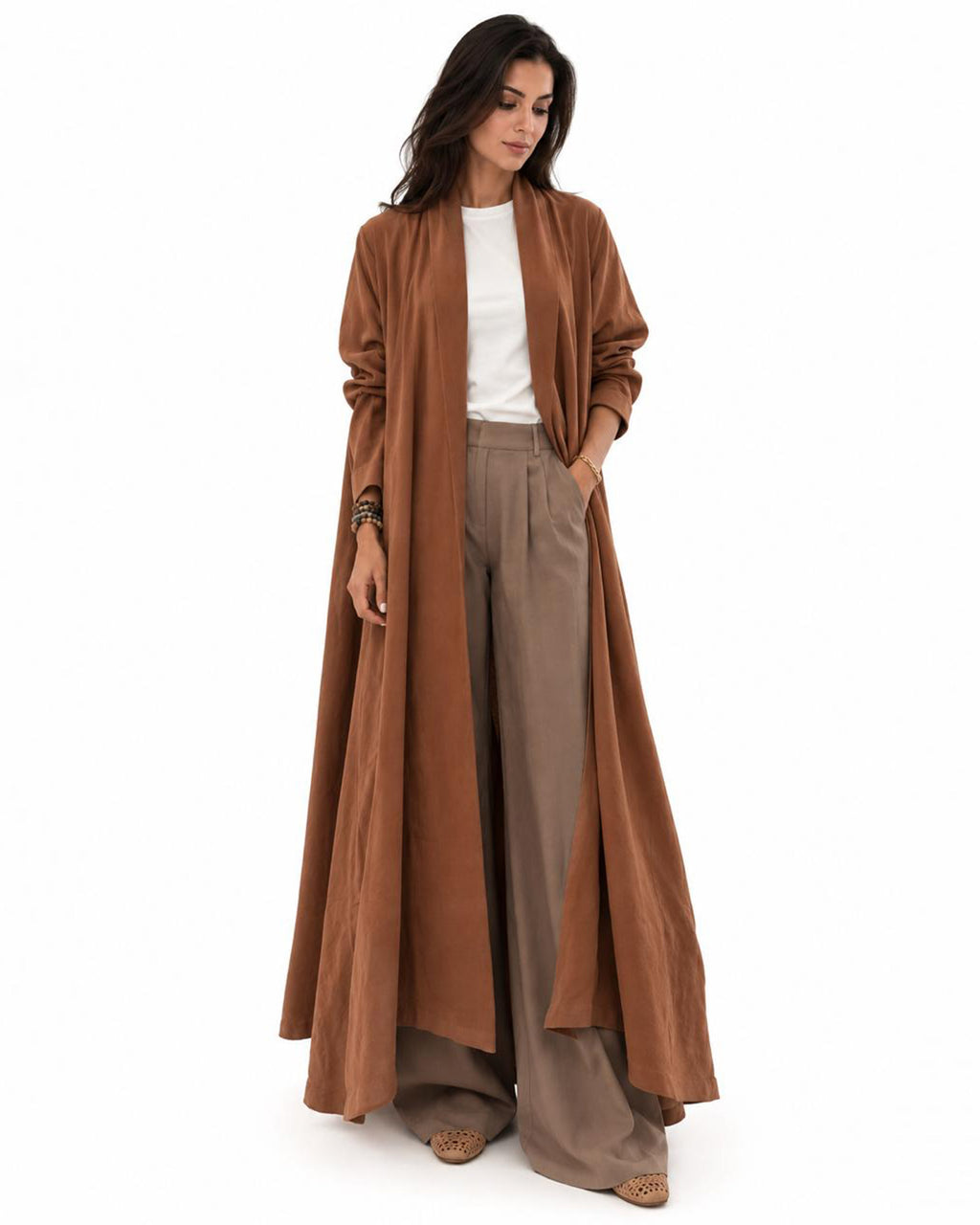 Ozone – Washed Linen Asymmetrical Abaya