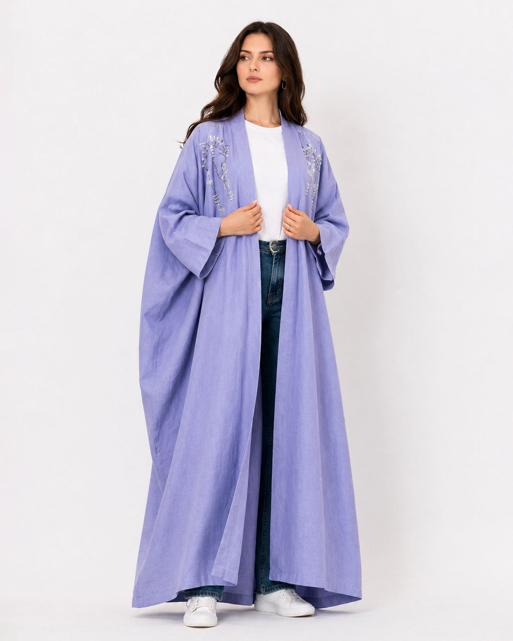 Antalya - Linen Kaftan with Embroidery